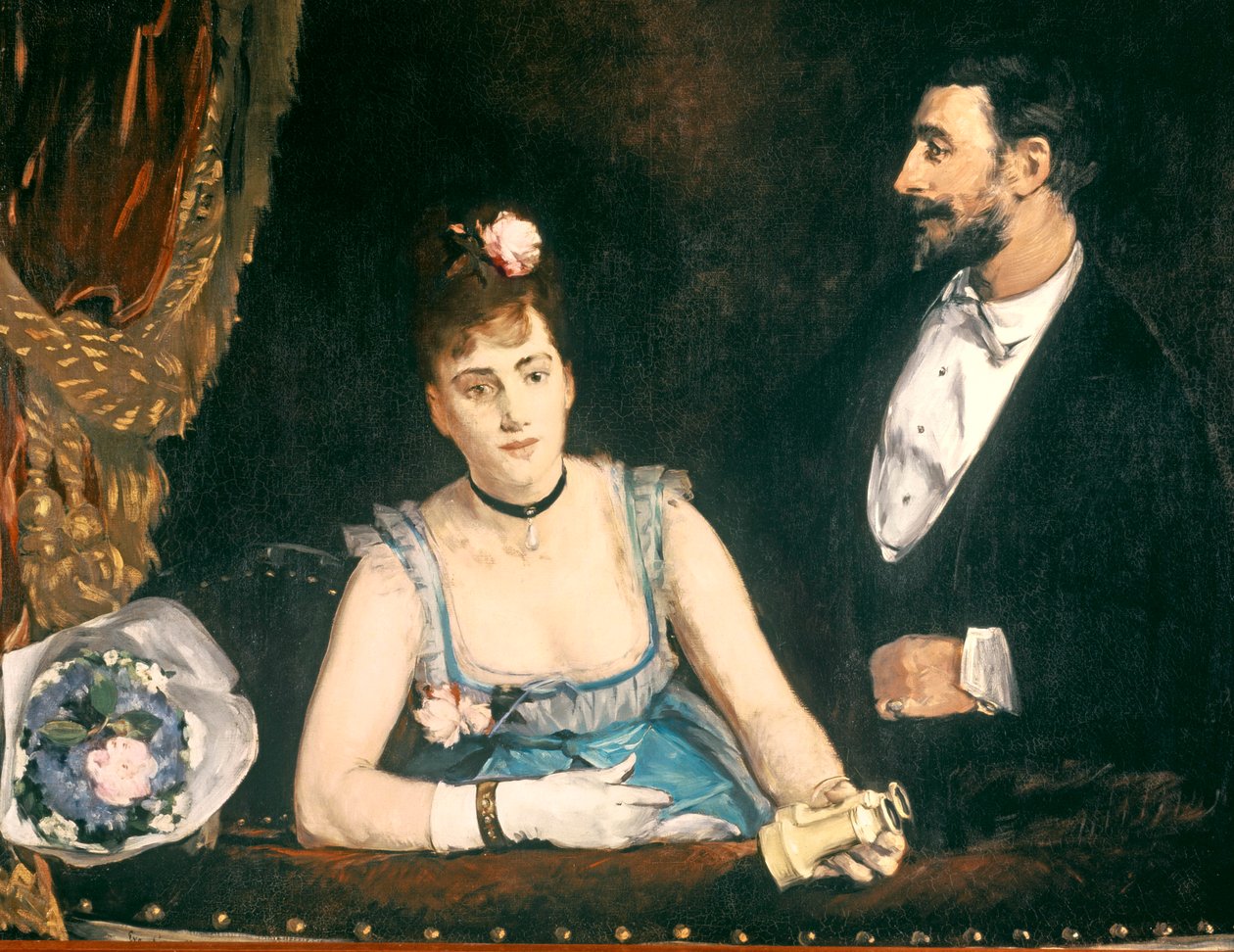イタリア劇場の箱、1874 作： エヴァ・ゴンザレス
