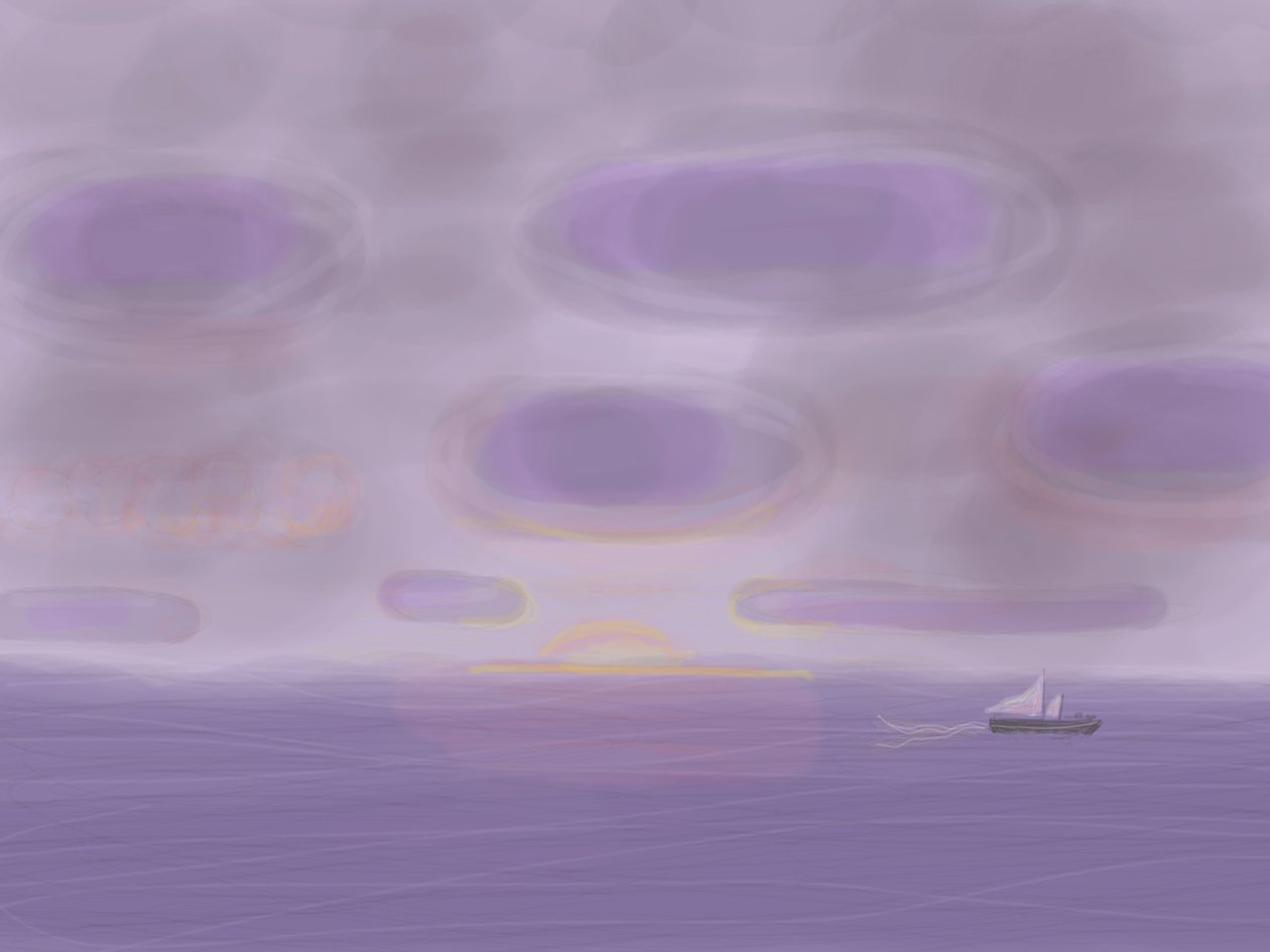 大西洋、2015年（iPadでApple pencilを使って手描きしたもの） 作： エヴァン・スクラー