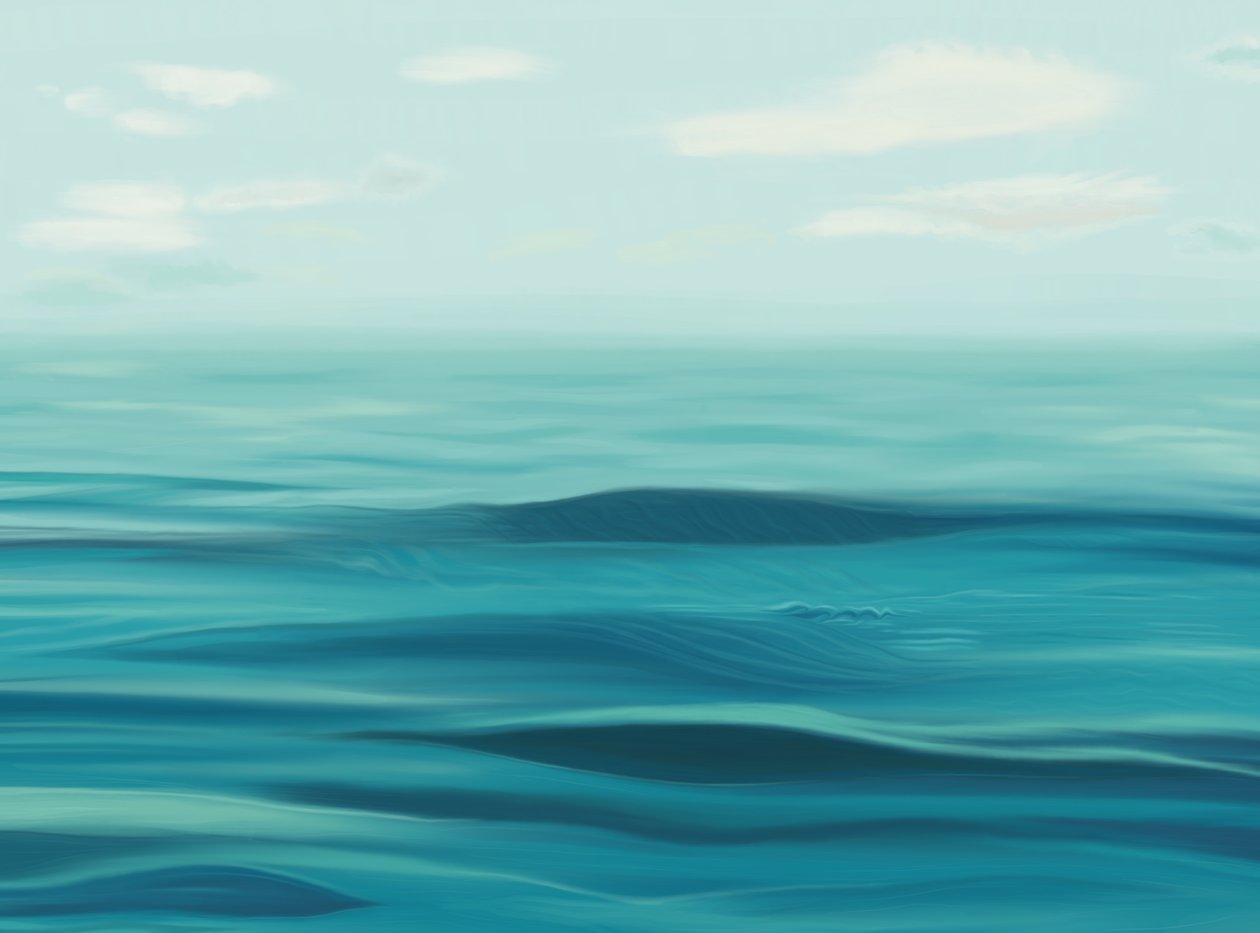 海と空と霞。(デジタルアート) 作： エヴァン・スクラー