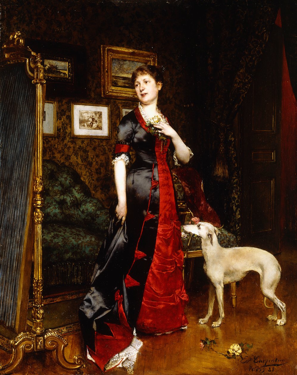 新しいドレス、1888 作： エヴァリスト・カーペンティエ