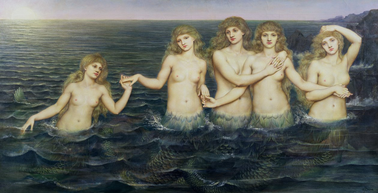 海の乙女、1885-86 作： Evelyn De Morgan