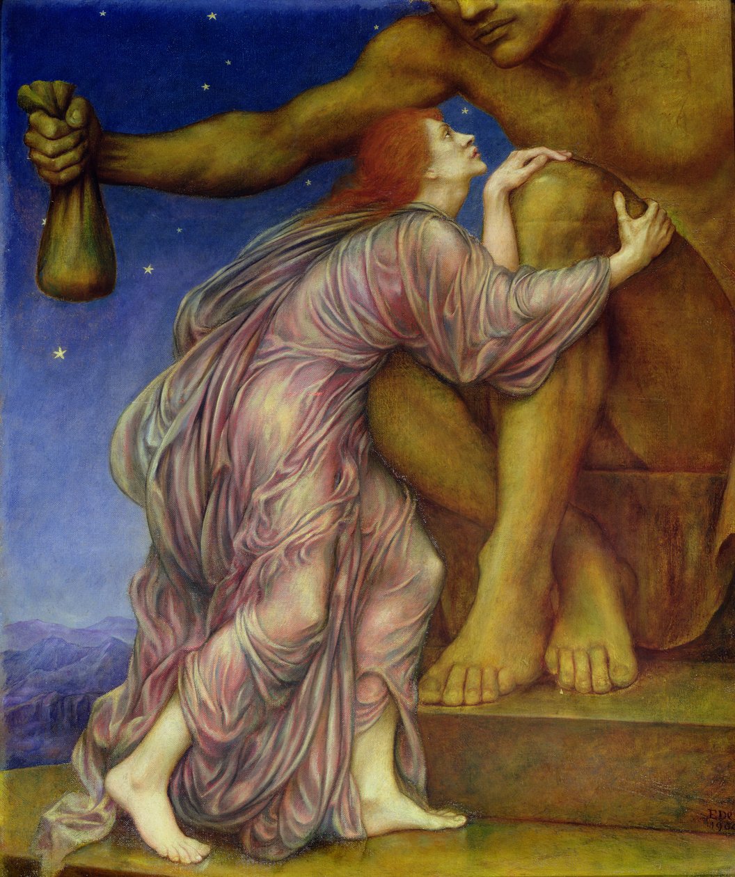 マモン崇拝、1909 作： Evelyn De Morgan