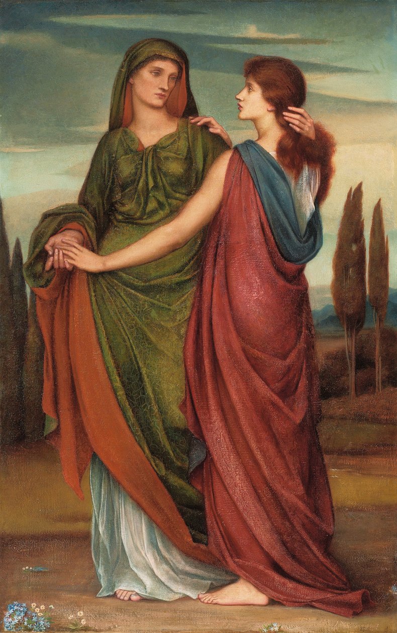 ナオミとルース、1887 作： Evelyn De Morgan