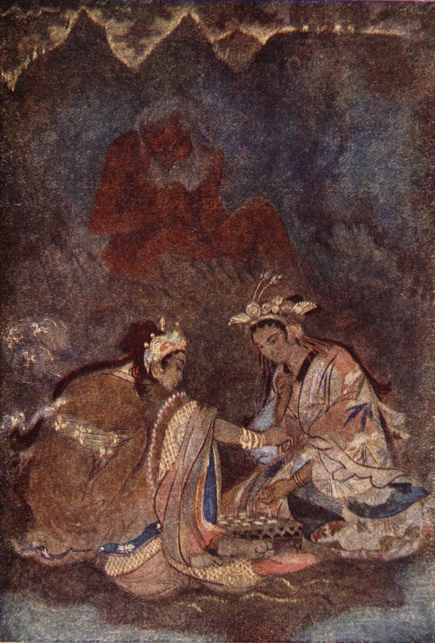 F. Hadland Davis 作「The Myths and Legends of Japan」の挿絵、富士山の眺望 作： イヴリンポール