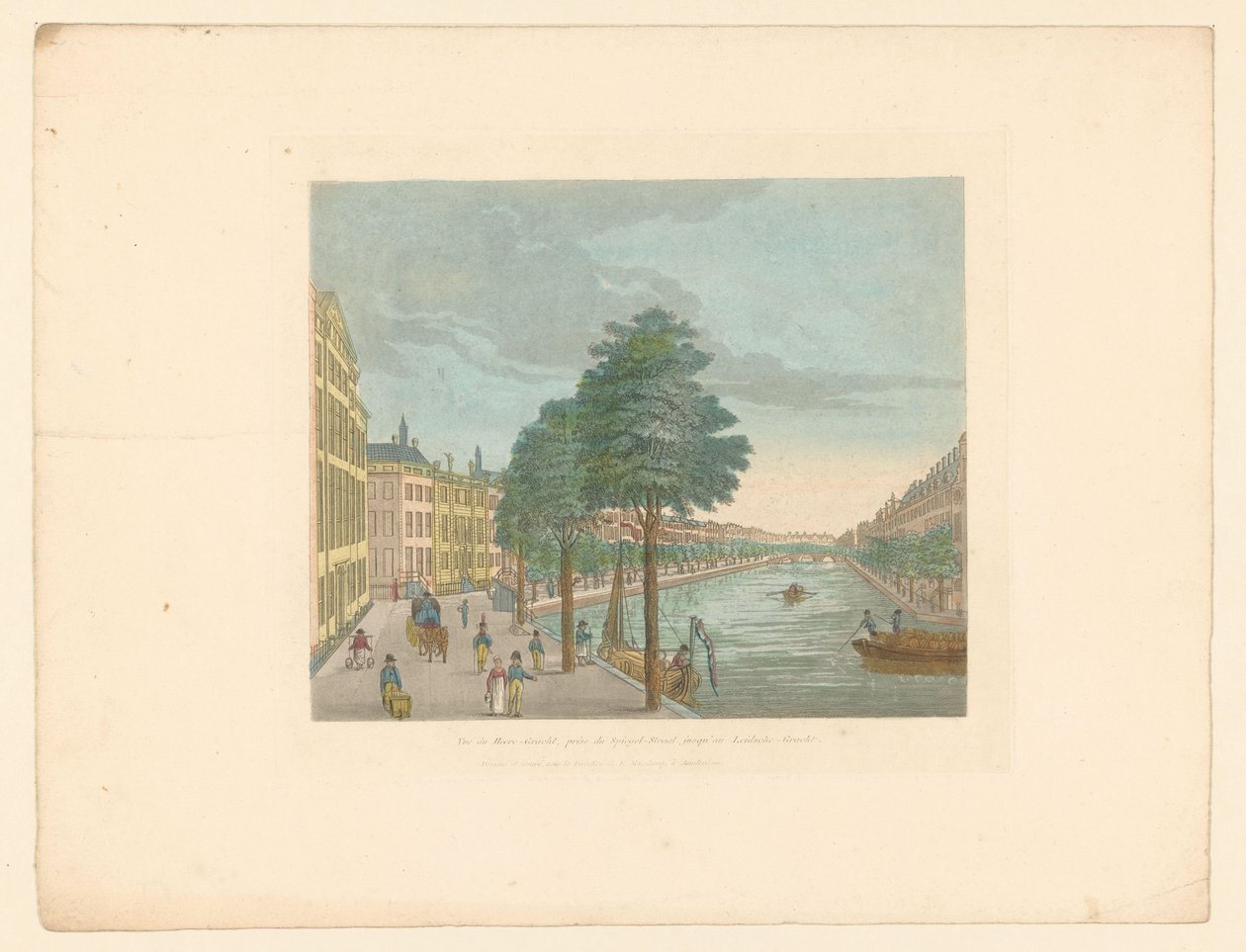 アムステルダムのシュピーゲル通りにあるヘレングラハトの眺め Vue du Heere-Gracht, Prize du Spiegel-Straat jusqu