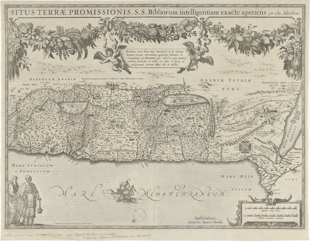 約束の地の地図 Situs terrae promissionis (オブジェクトのタイトル) 作： Evert Simonsz Hamersvelt