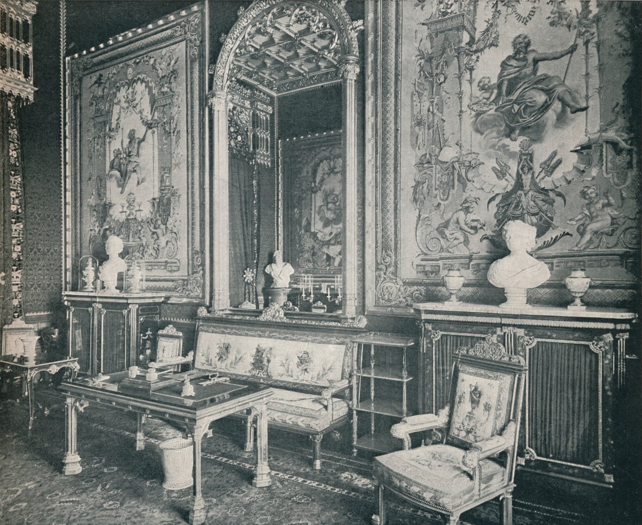 ウィンザー城のタペストリールーム、c1899、1901 作： エアーとスポッティスウッド