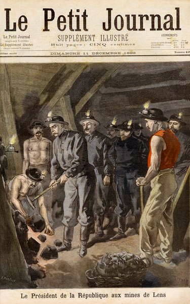フェリックスフォール（1841-99）1898年12月11日、ルプチジャーナルのレンズ鉱山にある共和国大統領 作： フロリダ州およびトファニ、オズワルド・ミーレ