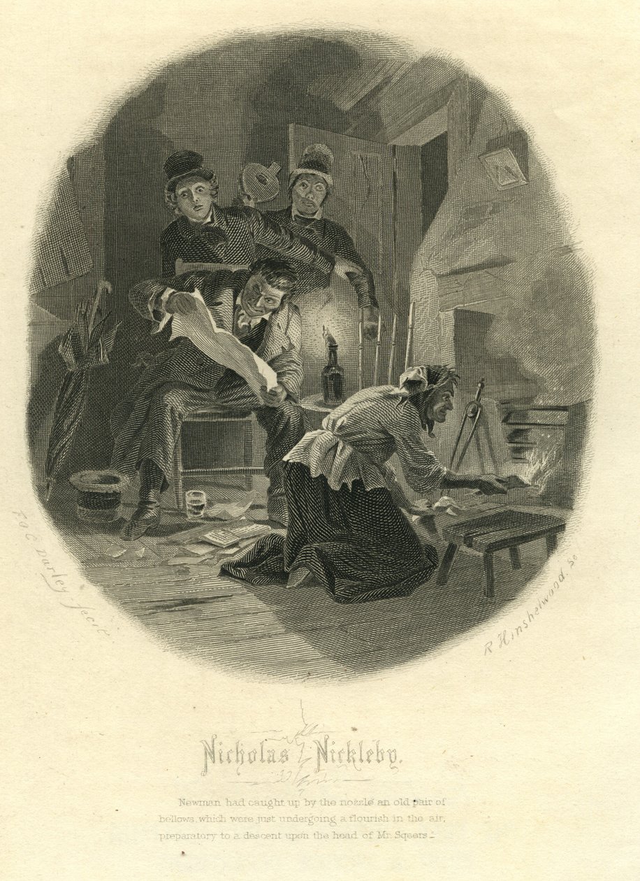 Nicholas Nickleby：Newman Noggs and Wackford Squeers、1867 作： FOCとマクレー、C。ジョンダーリー
