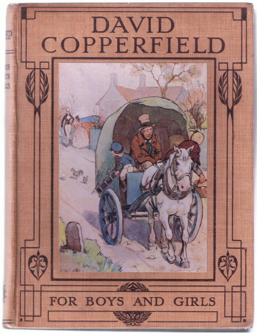 フロントカバーデザイン、イラスト、David Copperfield、1914年 作： FMBブライキー