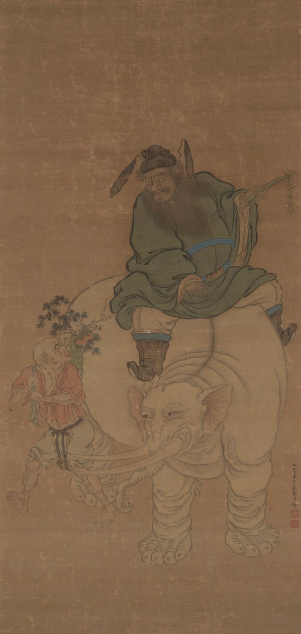 Zhong Kui Riding an Elephant 作： ファンイー
