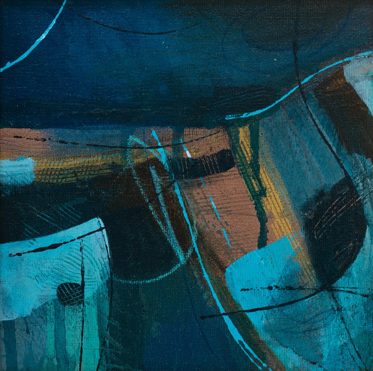 新しい牧草地を探検する、2019年（キャンバスにアクリル画） 作： 