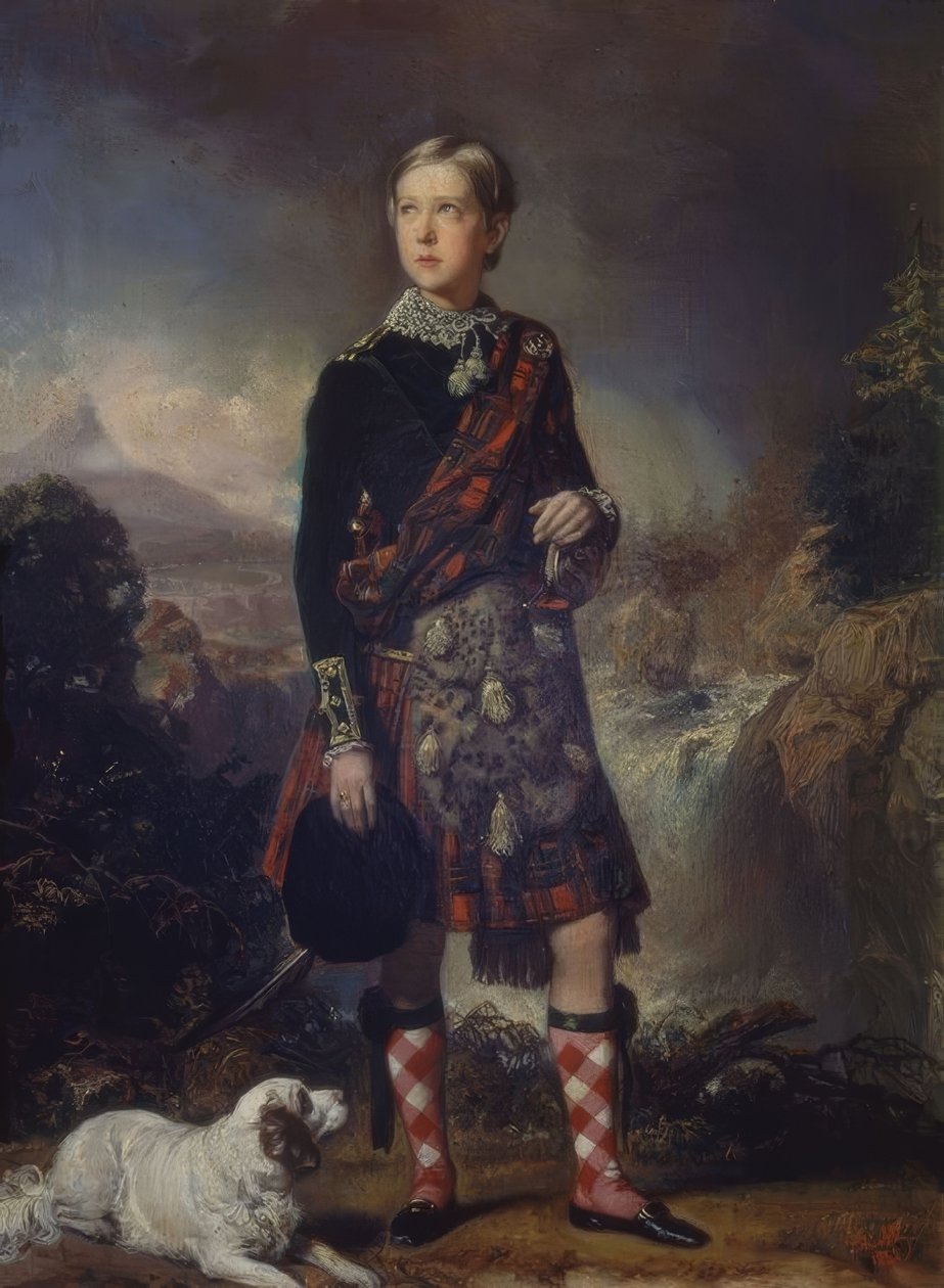 THE BOY ENRIQUE O&39;SHEA MONTGOMERY、SCOTTISH DRESS、1848、OLEO - TABLE 0.45×0.30 作： フェデリコ・デ・マドラソ・イ・クンツ