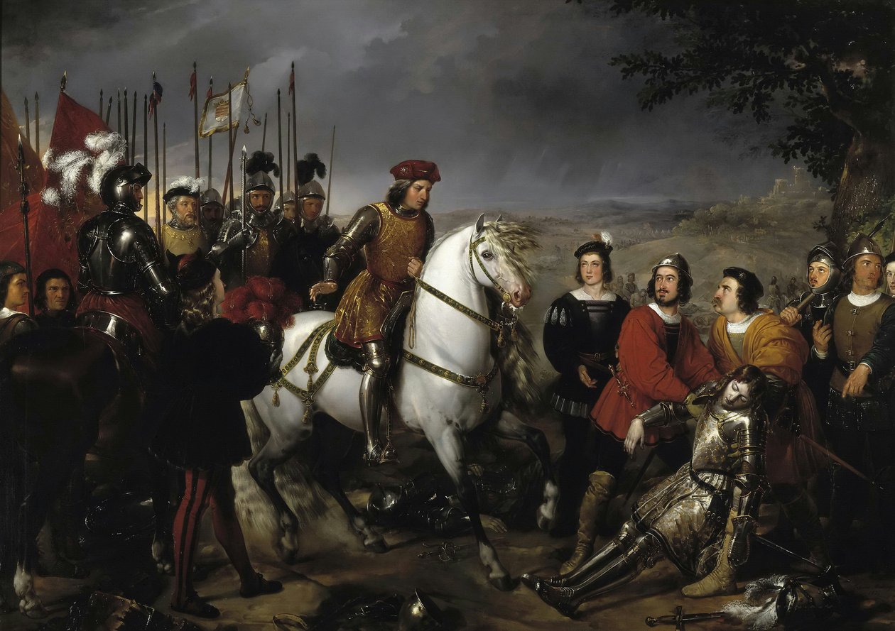スペイン語：セリニョーラの戦いのキャンプを巡る大将 セリニョーラの戦いでのゴンサロ・フェルナンデス・デ・コルドバ
 またはスペイン語：セリニョーラの戦いの後、ルイス・デ・アルマニャックの遺骸を発見する大将（Gonzalo Fernández de Córdoba 作： フェデリコ・デ・マドラソ・イ・クンツ