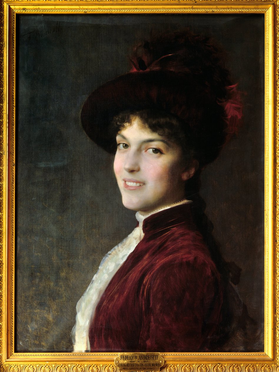 アイダ・ルイーズの肖像 フェデリコ・アンドレオッティ（1847-1930）の絵画 1880年 フィレンツェ近代美術館 作： フェデリゴ・アンドレオッティ