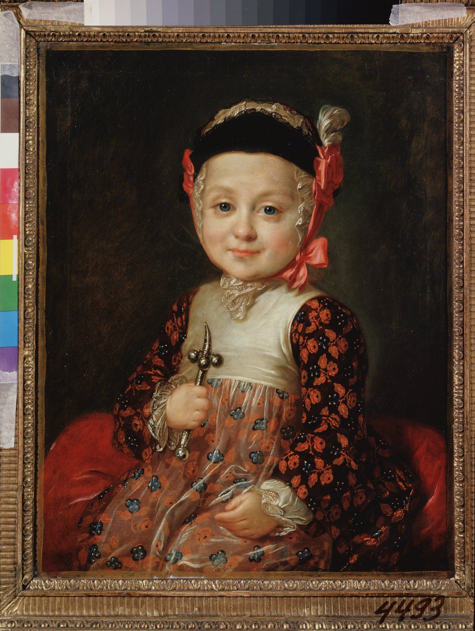 子供の頃のアレクセイ・グリゴリエヴィチ・ボブリンスキー (1762-1813) の肖像画。 (エカテリーナ2世の私生児 作： ヒョードル・ステパノビッチ・ロコトフ