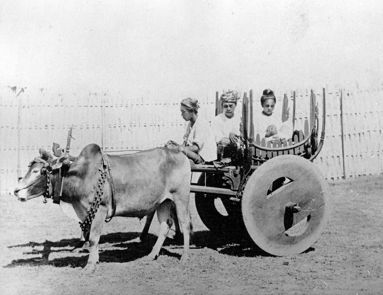 ビルマ馬車、1870年代〜80年代 作： フェリーチェ・ベアト