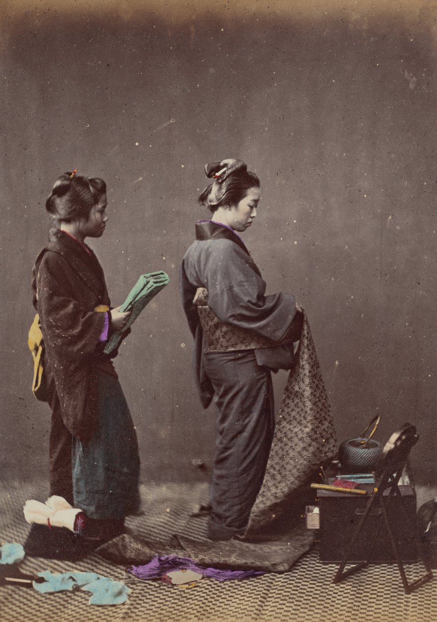 帯またはガードルを着用、1868年. 作： フェリーチェ・ベアト