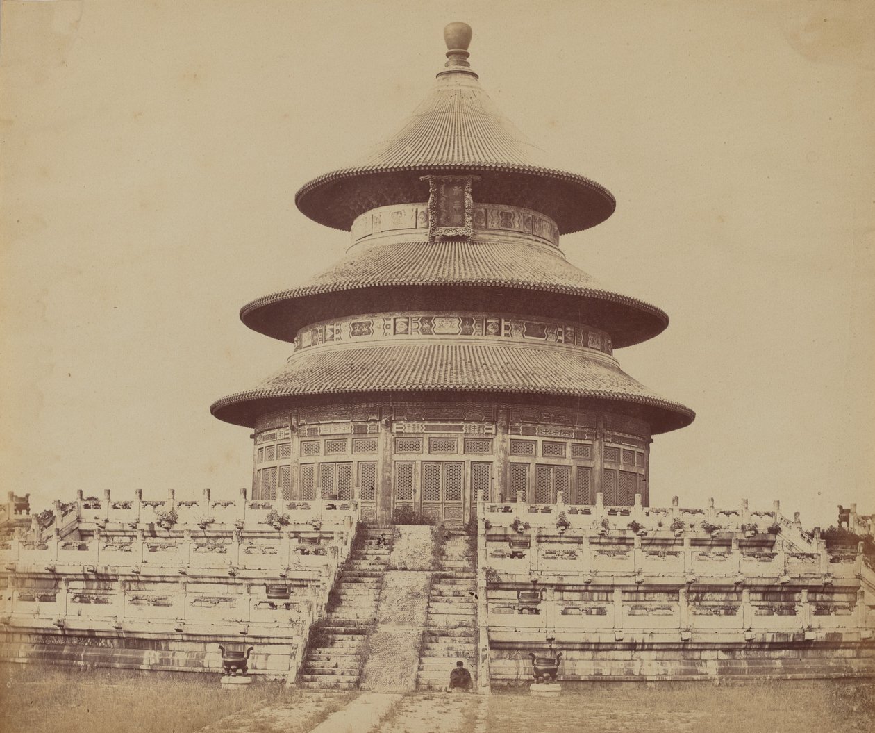 Sacred Temple of Heaven Where the Emperor Sacrifices Once a Year, in the Chinese City of Pekin, October 1860   1246151   ja       japanese Successfully Translated  Original: Harbour Scene: Arrival of fishing fleet Translat: Harbour Scene: Arrival of fishin 作： フェリーチェ・ベアト