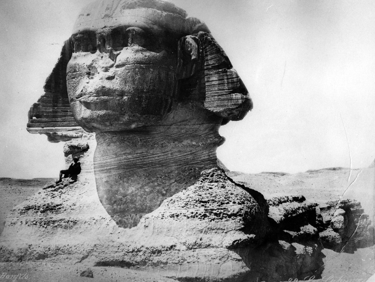 ギザのスフィンクス、1870年代〜80年代 作： フェリックス・ボンフィス