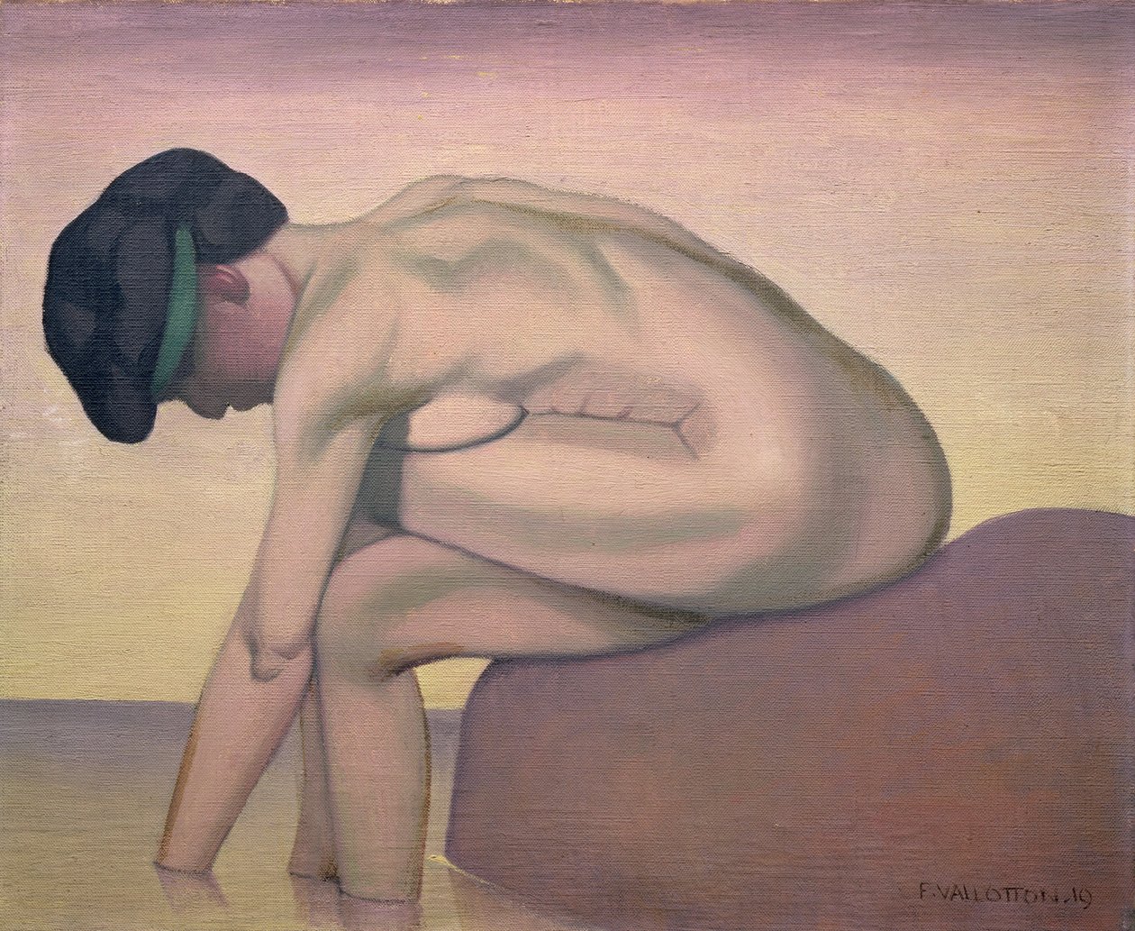ザ・バザー、1919 作： フェリックス・エドゥアール・ヴァロットン