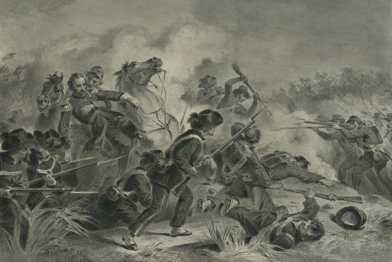 1878年、ミズーリ州ウィルソンズクリークでの戦い 作： フェリックスオクタヴィウスカーダーリー