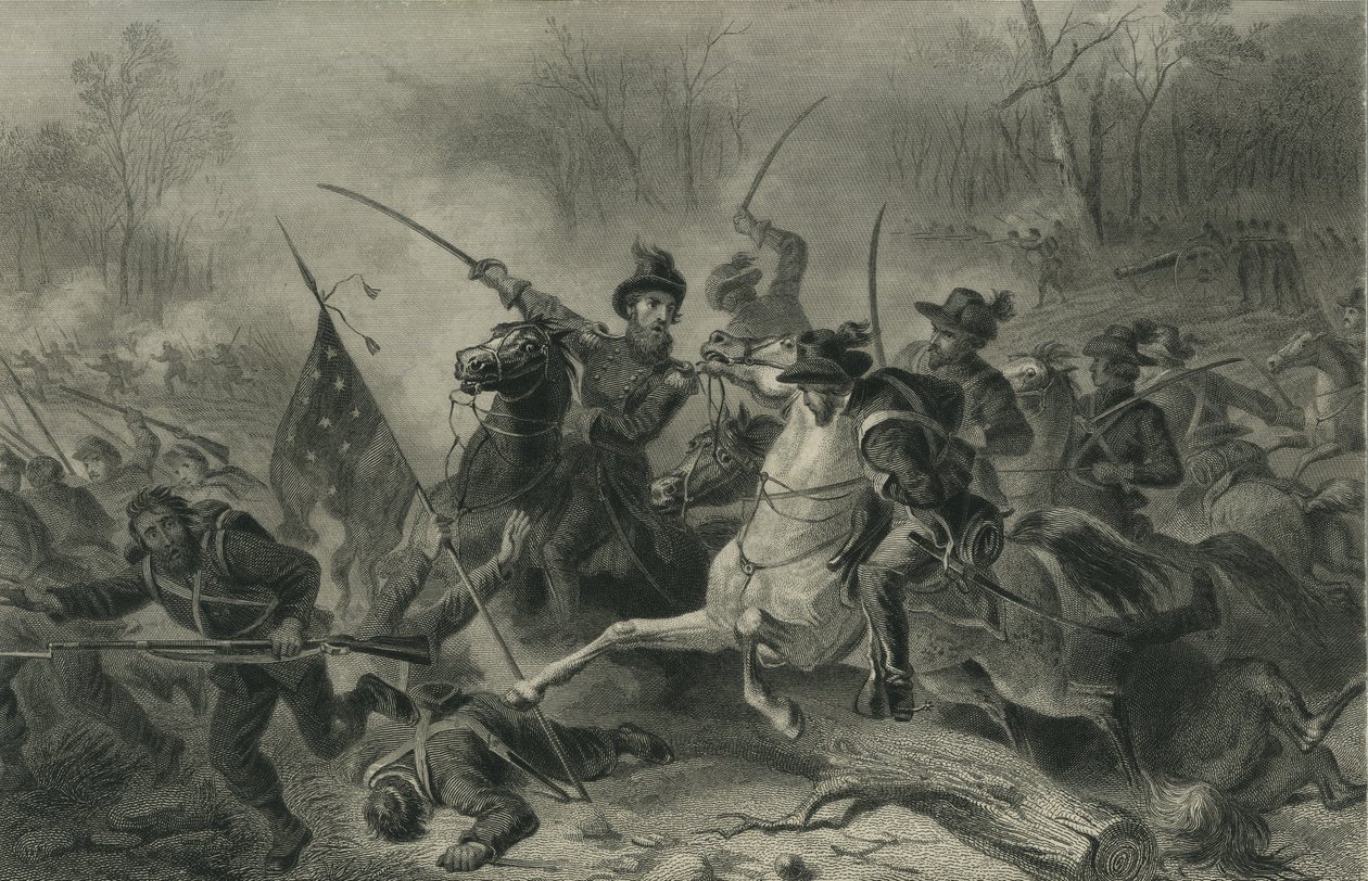 テネシー州シロの戦い、1862年 作： フェリックスオクタヴィウスカーダーリー