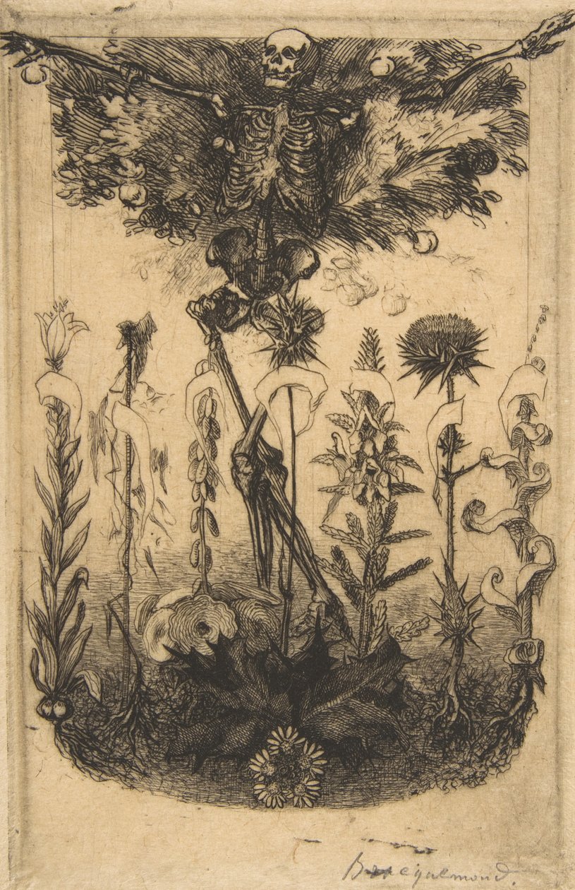 『悪の花』の口絵、1857年。 作： フェリックス・ブラクモンド
