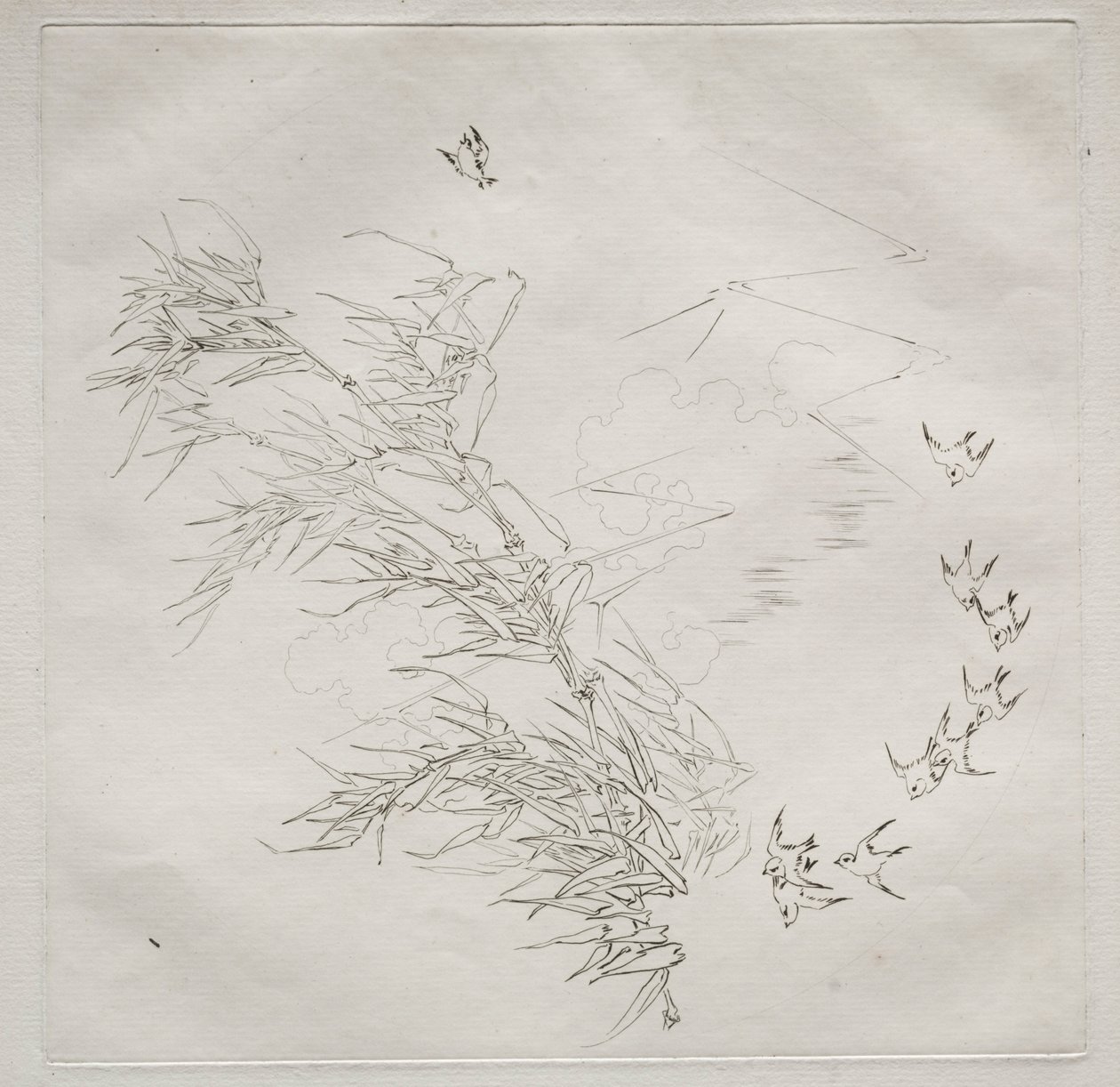Parisian Service Haviland service：The Storm no。 1875年8月。 作： フェリックス・ブラクモンド