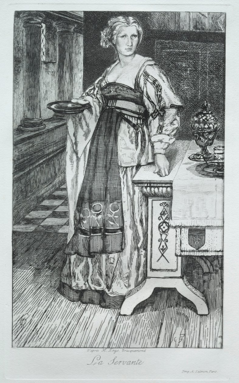 H.レイ、1868年後の女中 作： フェリックス・ブラクモンド