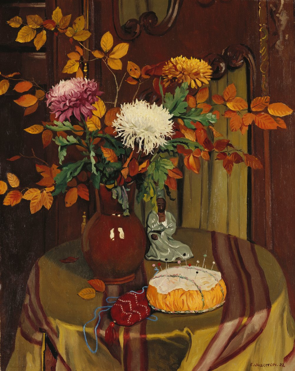 菊と紅葉;菊と紅葉、1922 作： フェリックス・エドゥアール・ヴァロットン