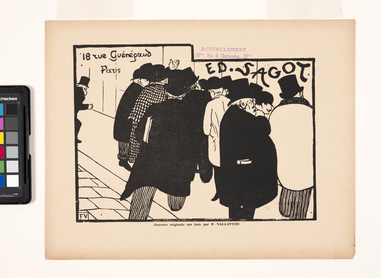 Ed Sagot - Lovers Of Prints (impressão em xilogravura) 作： フェリックス・エドゥアール・ヴァロットン