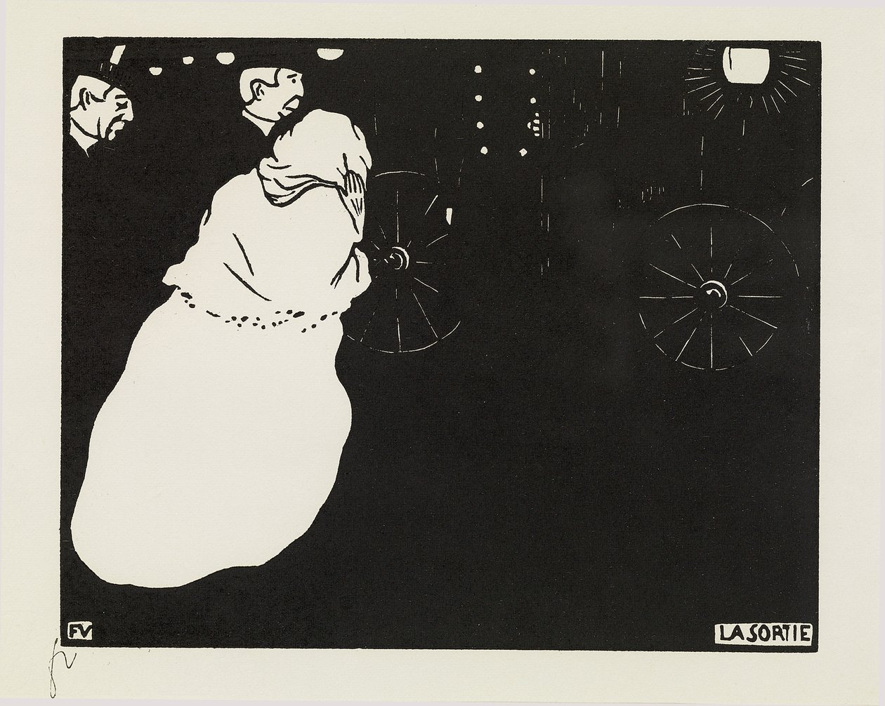 出口、1895 作： フェリックス・エドゥアール・ヴァロットン