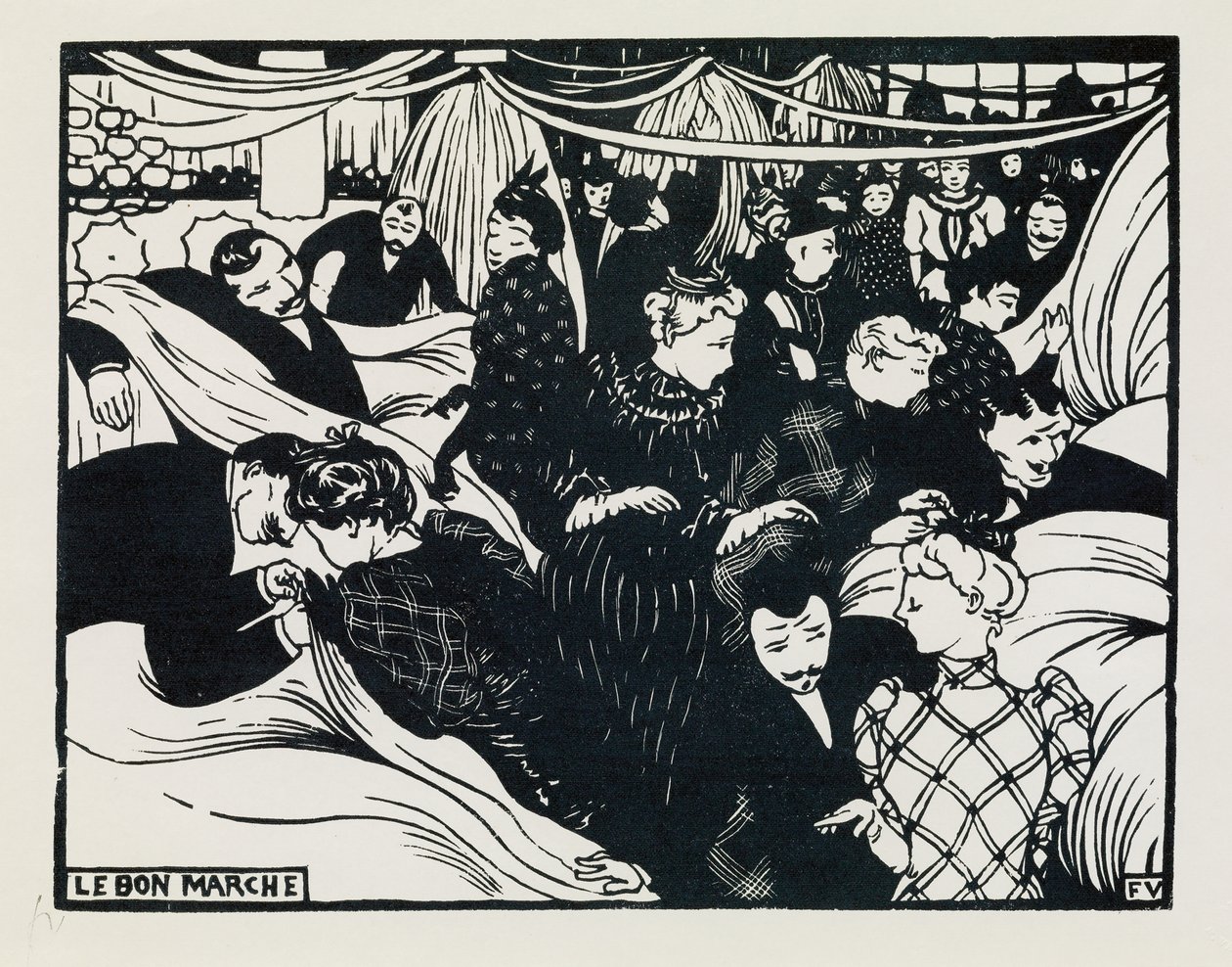 ルボンマルシェ、1893 作： フェリックス・エドゥアール・ヴァロットン