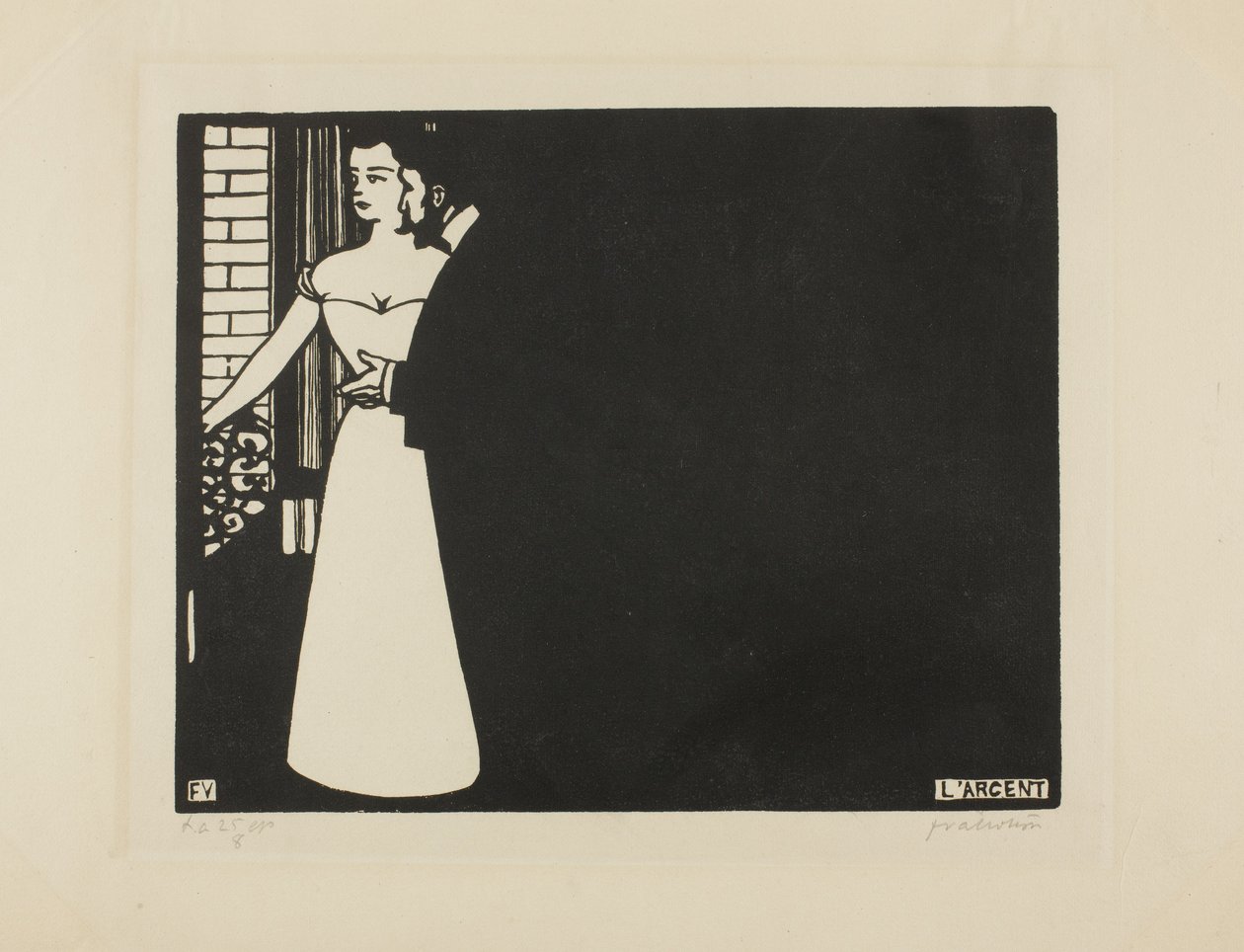お金、 "Intimacies"、1898年のプレート5 作： フェリックス・エドゥアール・ヴァロットン