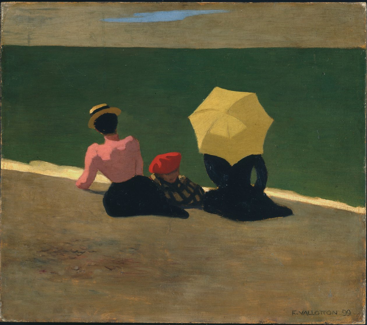 浜辺、1899年 作： フェリックス・エドゥアール・ヴァロットン