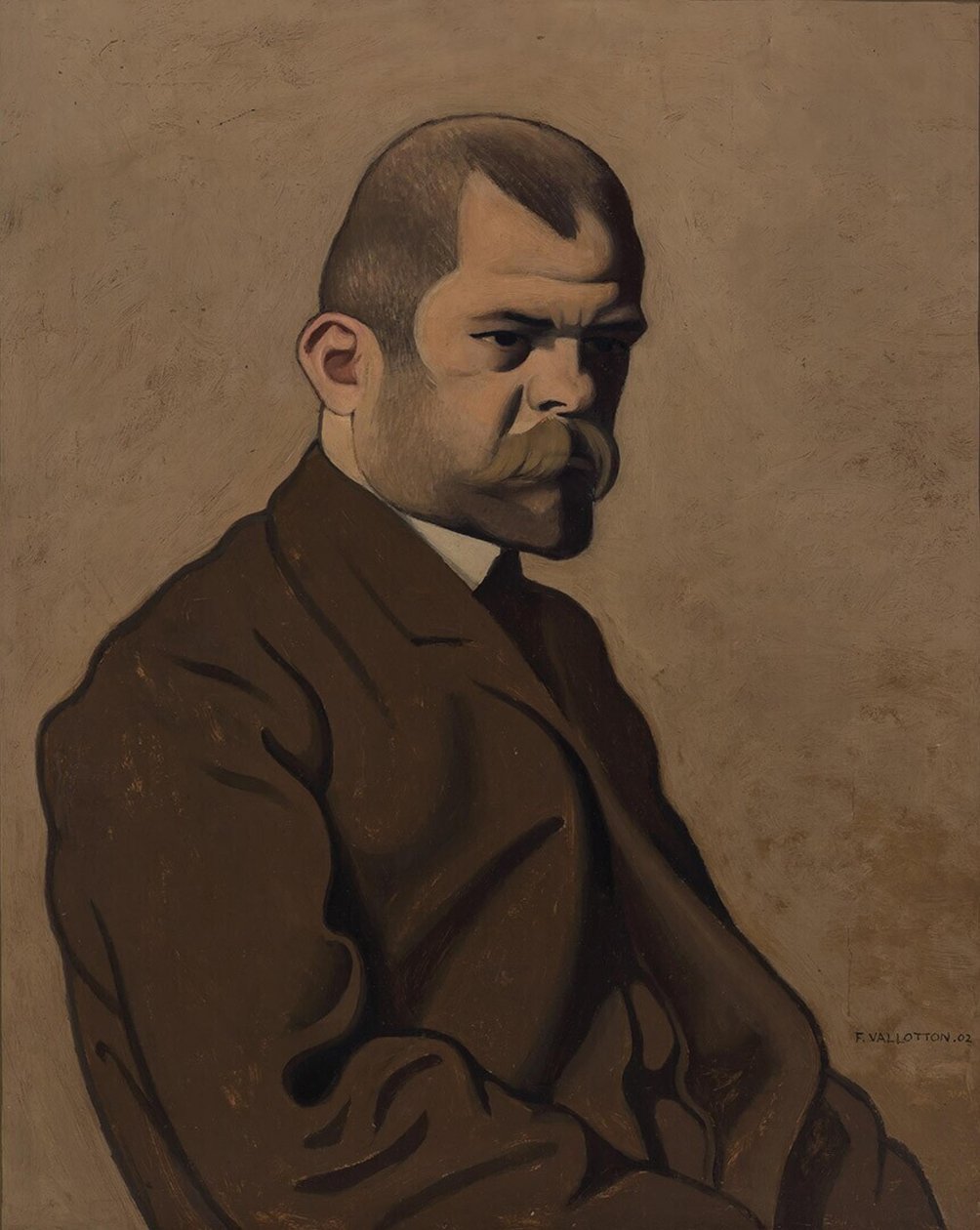 アンブロワーズ ヴォラールの肖像 1865 ～ 1939 年、1902 年。 作： フェリックス・エドゥアール・ヴァロットン
