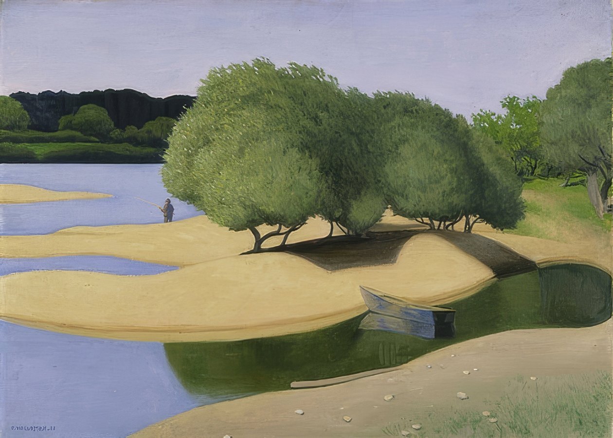 Sandbänkean der Loire（ロワールのDes Sables）。 1923 作： フェリックス・エドゥアール・ヴァロットン