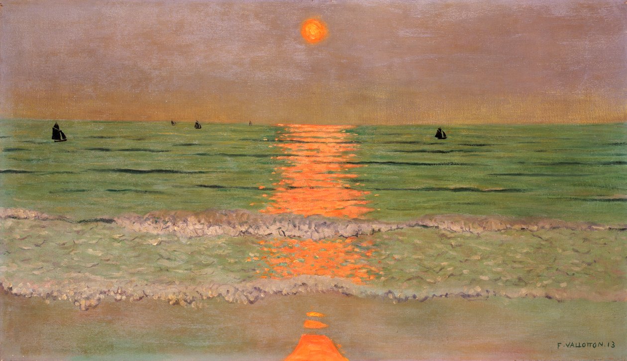 日没、1913 作： フェリックス・エドゥアール・ヴァロットン