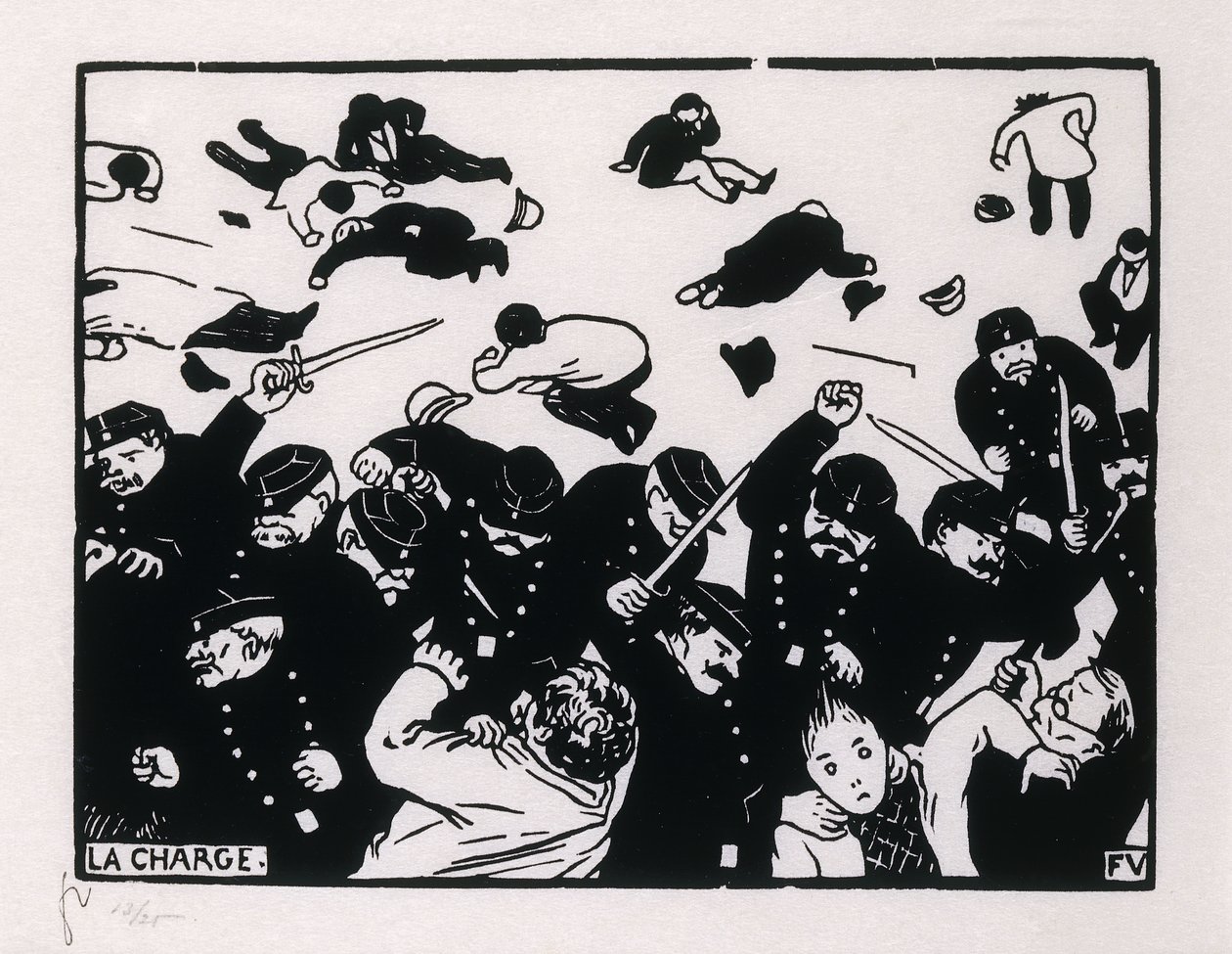 チャージ、c。 1893-1931 作： フェリックス・エドゥアール・ヴァロットン