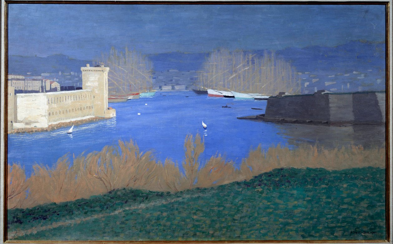マルセイユ港の眺め フェリックス・ヴァロットン（1865-1925）の絵画