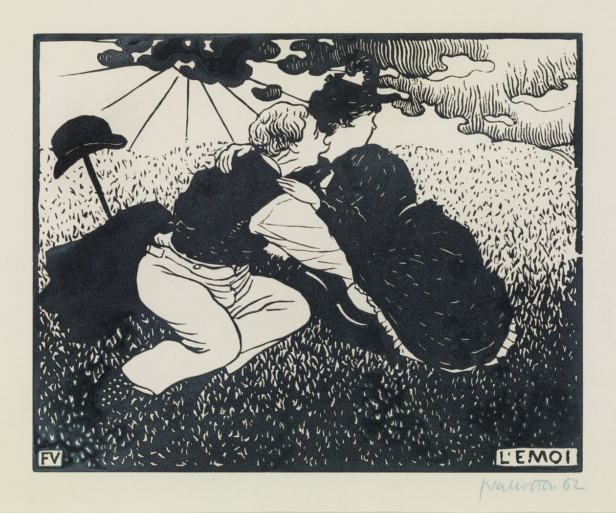 「エモイ、1894 作： フェリックス・エドゥアール・ヴァロットン
