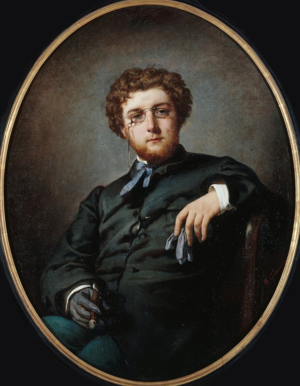作曲家ジョルジュ・ビゼーの肖像、1838～1875年、1865年頃。 作： フェリックス・アンリ・ジャコモティ
