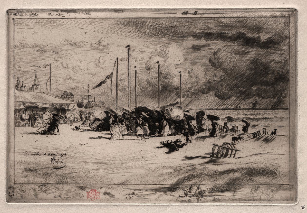トルビルのスコール、1874年。 作： フェリックス・ヒレール・ブホ
