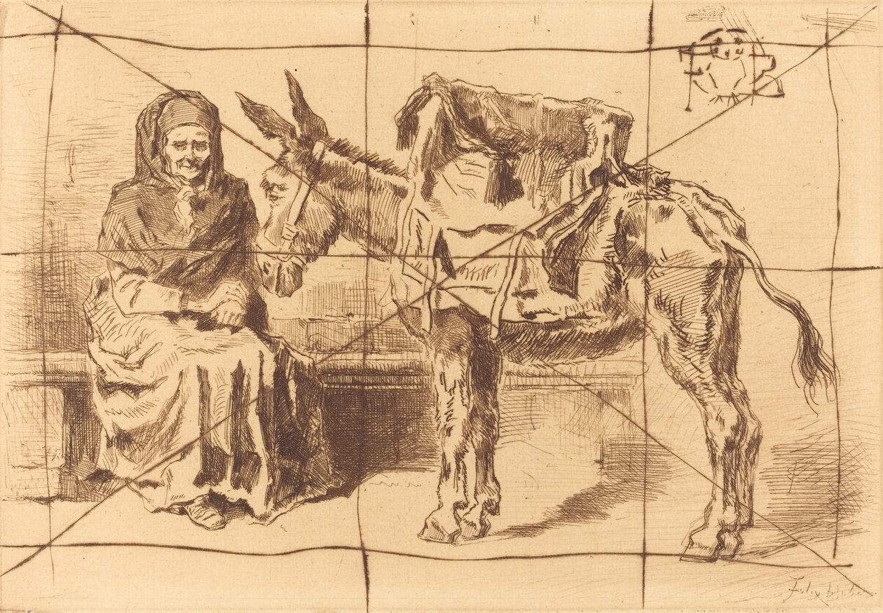Cacoletière Assise 座っている女性とお尻、1875 年。 作： フェリックス・ヒレール・ブホ
