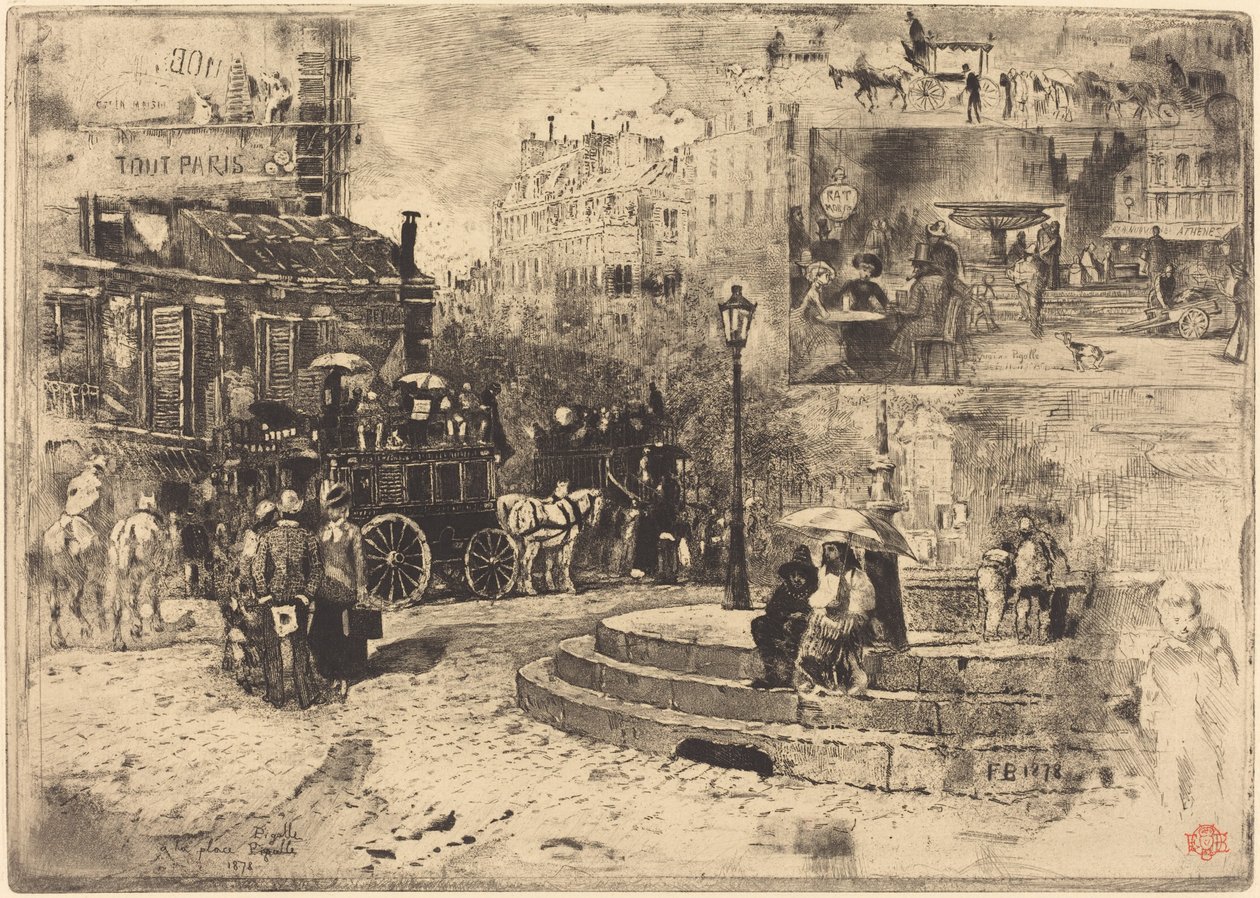 Place Pigalle in 1878 (Place Pigalle in 1878) 作： フェリックス・ヒレール・ブホ