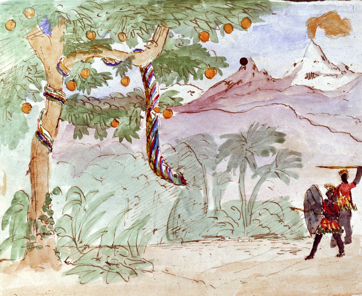 ドイツのクラシック作曲家フェリックス・メンデルスゾーンが息子のパウルのために描いた水墨画 作： フェリックスメンデルスゾーン