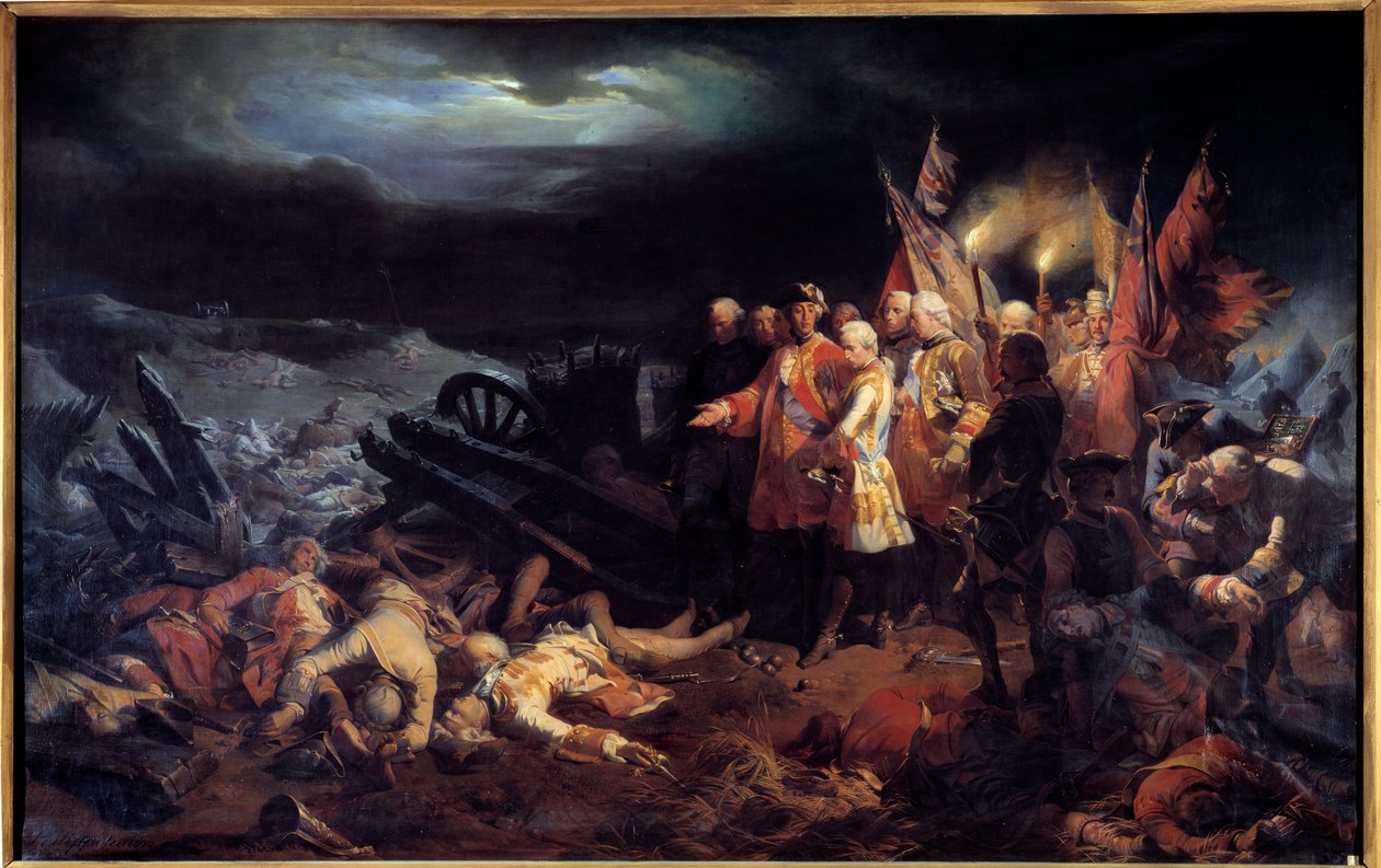 オーストリア継承戦争（1740年〜1748年）。"フォントノワの戦い 作： フェリックス・フィリポトー