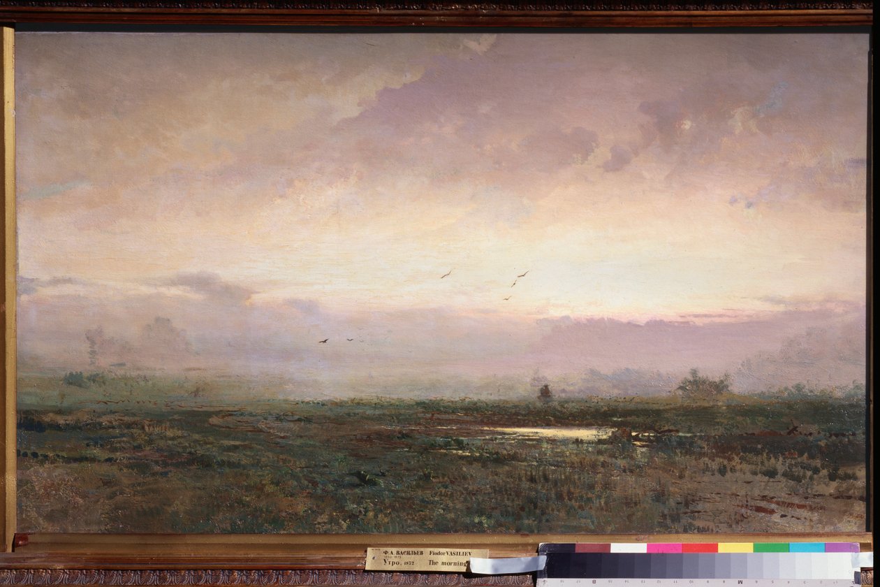 Matin (朝) - Peinture de Fyodor Vasilyev (Feodor Alexandrovich, Fiodor Alexandrovitch Vassiliev (1850-1873), huile sur toile 作： フョードル・アレクサンドロヴィッチ・ヴァシリエフ