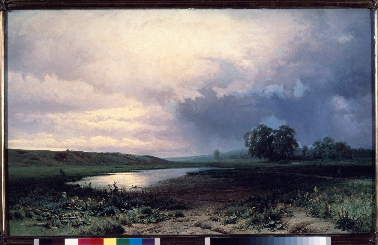 Prairies inondees (氾濫した牧草地) - Peinture de Fyodor Alexandrovich Vasilyev (Feodor Alexandrovich, Fiodor Alexandrovich Vassiliev) (1850-1873), huile sur toile 作： フョードル・アレクサンドロヴィッチ・ヴァシリエフ